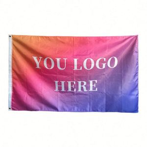 Banderas Promocionales Personalizadas para Exteriores de Poliéster 100D de 90x150cm (3x5 pies) con Impresión Digital y Asta de Fibra de Vidrio, en Oferta - Product Image 1