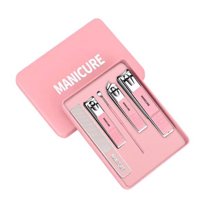 Ensemble de manucure 5 pièces, coupe-ongles anti-éclaboussures, portable, pour usage domestique, pour hommes et femmes, avec boîte de rangement - Product Image 5