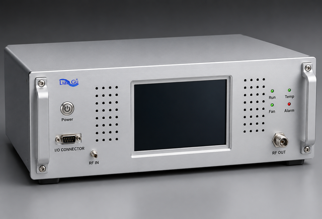 0.5-6GHz 500W High Power Microwave Amplifier with Built-in PSU and LCD Control for Radar Systems