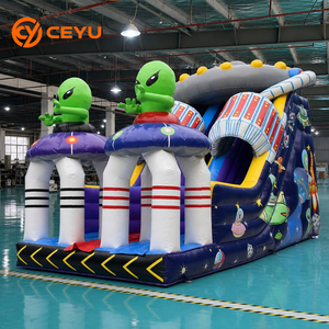 Casa de Brinco Inflable con Tobogán Seco, Temática Espacial, de Ceyu, Equipo de Parque de Diversiones Grande - Product Image 1