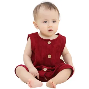 MICHLEY 2024 neonato manica corta bianco pagliaccetti per bambini pigiama 100% cotone estivo neonato vestiti per neonati