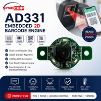 Module de scanner de codes-barres 1D 2D QR mini embarqué AD331, haute résolution de décodage, angle de vision CMOS USB TTL232 pour kiosque, contrôle d'accès, tourniquet