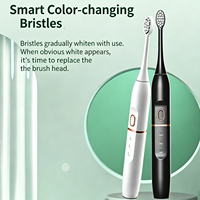 Brosse à dents électrique sonique intelligente étanche pour adultes avec poils souples, blanchiment des dents, chargement USB et design de voyage – Vente en gros