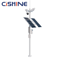 Soporte de Montaje para Cámara de Vigilancia Solar para Exteriores de 10m 14m 15m 5m 6m 8m 4 Metros, Soporte para Poste de Cámara con Panel