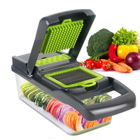 Machine à râper les légumes en acier inoxydable, trancheuse alimentaire, coupe-frites et coupe-pommes de terre en dés pour faire des chips et des frites