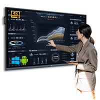 Tableau interactif intelligent Android 16 EDLA de 55/65/75 pouces pour l'enseignement scolaire avec tableau blanc IA - Projet Tender