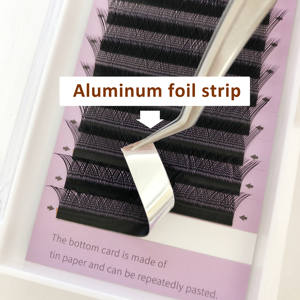 Cnyishero — extensions de cils en aluminium, plateau personnalisé facile à attraper, bandes de papier aluminium, extensions, cils en soie, mat - Product Image 6