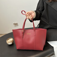 Bolso de Hombro Primavera 2026, Moderno, Minimalista, de Gran Capacidad, Bolso Tote de Cuero PU, Bolso Retro con Cartera
