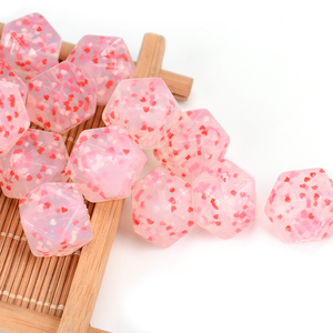 New Food Grade Baby Chew 14mm 15mm 17mm Bulk Hexagon Soft <strong>Silicone</strong> Pacifier <strong>Beads</strong> Wholesale for Pens Making Key Chains - Product Image 4