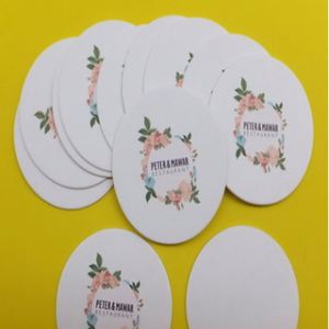 Custom Brand Printing Colorful Cup Holder <b>Pad</b> Kraft <b>Paper</b> Offset <b>Paper</b> Coated <b>Paper</b> Label for Cups - Product Image 1