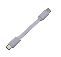 Kabel Data pengisi daya, kabel Data Tipe c ke Tipe c, isi daya cepat, pendek, Mi Flat, 0.1m 10cm