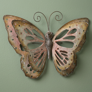 Modern <b>Decor</b> Art Iron Butterfly Wall Mounted Hanging Rusty Galvanised Metal Handicraft for Easter Wedding & Baptism - Product Image 3