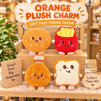 Porte-clés en peluche alimentaire de dessin animé, mini pendentif doux et moelleux, motif burger, frites, pain, porte-monnaie, breloque de sac, cadeau
