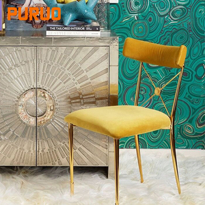 Chaises de banquet confortables en cuir PU orange ignifuge Puruo pour événements, mariages, décoration d'hôtel, vente en gros - Product Image 1