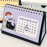 Calendrier mural pliable couleur personnalisée en papier kraft recyclable pour peinture DIY à la main et planification annuelle familiale