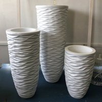 Pots de fleurs en résine grise modernes, jardinières d'extérieur, design minimaliste, légers et durables pour la maison et le jardin