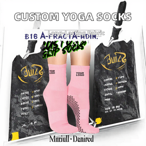 Miễn Phí Thiết Kế & Mock-up Biểu Tượng Tùy Chỉnh Grip Pilates & Yoga Vớ Đối Với Phụ Nữ Non-Slip Crew Nhiều Logo Vị trí Cho Mùa Xuân - Product Image 3