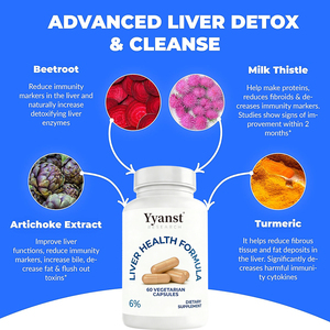 แคปซูลบำรุงตับสูตรเฉพาะ OEM/ODM แบรนด์ส่วนตัว ผสมสารสกัดจากมิลค์ธิสเซิล ขมิ้น และบีทรูท ช่วยปกป้องตับ - Product Image 6