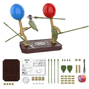 Marionnettes de <span class=keywords><strong>combat</strong></span> en plastique faites à la main, <span class=keywords><strong>jeu</strong></span> de <span class=keywords><strong>combat</strong></span> d'escrime rapide à 2 joueurs, jouet de <span class=keywords><strong>combat</strong></span> de <span class=keywords><strong>robot</strong></span> en bois interactif - Product Image 4