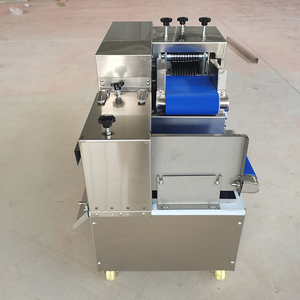 Machine à découper la viande fraîche sur convoyeur automatique, trancheuse à cubes de poulet et de bœuf commerciale - Product Image 1
