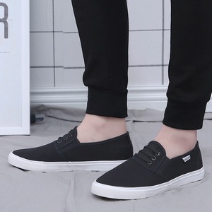 Factory Direct <strong>Wholesale</strong> Classic Low Cut Flat Plain <strong>Blank</strong> White Black Casual <strong>Canvas</strong> Shoes <strong>Sneakers</strong> for Men Zapatos - Product Image 4
