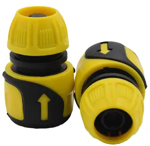 Garden Hose Tap Adapter Water Pipe Connector ABS Quick Stop Connector Set PVC Hose Fitting Newest Plastic Soft Grip 1/2