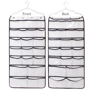Organisateur de <span class=keywords><strong>placard</strong></span> suspendu avec 42 poches, pour sous-vêtements, bas, soutien-gorge et chaussettes, en tissu non tissé, double face, gain de place - Product Image 3