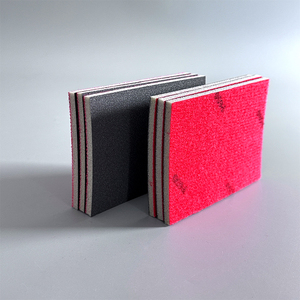 Bán buôn trà-màu đổ xô Velvet được hỗ trợ Sponge <span class=keywords><strong>Sanding</strong></span>/đánh bóng KHỐI KHÔ ướt nước Mài mài mòn sử dụng công cụ - Product Image 1