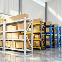 Scaffalature Personalizzate per Magazzino Senza Bulloni, Scaffali Multi-Livello in Ferro per Stoccaggio Logistico e Organizzazione Merci