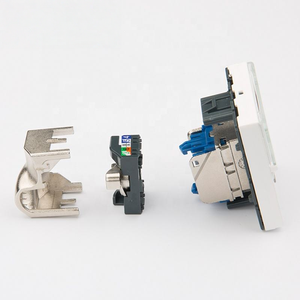 Prise Keystone RJ45 Cat6 Cat6A sans outil, sortie d'information STP 45*45mm, plaque frontale française pour pièces de télécommunication <span class=keywords><strong>Legrand</strong></span> - Product Image 3