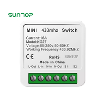 16A 220V Mini RF 433Mhz Module interrupteur sans fil lumière contrôleur électrique maison mur à distance on Off lampe à LED