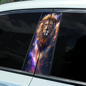 Customized Self-Adhesive Waterproof Scratch-Resistant <strong>Lion</strong> <strong>Decals</strong> Bright Animal Print Glass <strong>Stickers</strong> for Cars - Product Image 3