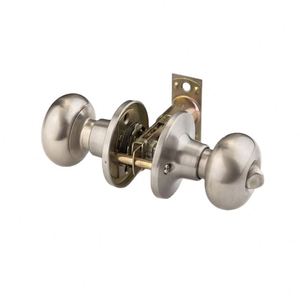WEKIS Modern Stainless Steel Chrome Plated Doorknob <b>Lock</b> Set with 3 <b>Keys</b> for Bedroom Doors 60mm Backset ANSI Grade 3 - Product Image 2