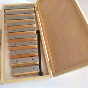 Glockenspiel en métal à 10 tons, Xylophone en forme de brique avec boîte, Instrument de percussion Orff pour enfants, jouet musical éducatif précoce pour enfants - Product Image 5