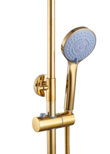 Ensemble de <span class=keywords><strong>douche</strong></span> pluie 2 fonctions en acier inoxydable 304, <span class=keywords><strong>colonne</strong></span> de salle de bain avec mitigeur 2 voies, finition or brossé, pommeau de <span class=keywords><strong>douche</strong></span> grand format 10 pouces - Product Image 3