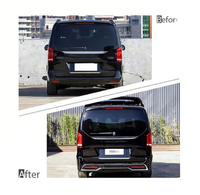 Kit carrosserie professionnel neuf pour Mercedes-Benz Classe V W447 Vito Viano 2016-2024 avec crochet de remorquage et clips - Pièces de mise à niveau du pare-chocs
