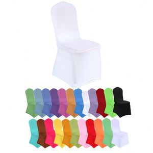Wholesale Spandex <b>Chair</b> Cover White Color Stretch 100 Pcs Wedding Seat Cover for <b>Chair</b> - Product Image 1