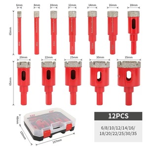 Hoogwaardig Zwart Marmer Gesoldeerde Diamantgatzaag M14 M10 Schroefdraad Premium Boor <span class=keywords><strong>Bits</strong></span> - Product Image 2