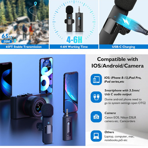 Micrófono Lavalier inalámbrico compacto con reducción de ruido para una grabación de audio clara en teléfonos y computadoras portátiles - Product Image 5