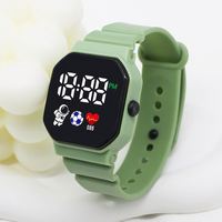 Jam Tangan Digital Elektronik LED Silikon Sepak Bola Spaceman Baru Murah untuk Anak Pelajar Jam Tangan Olahraga