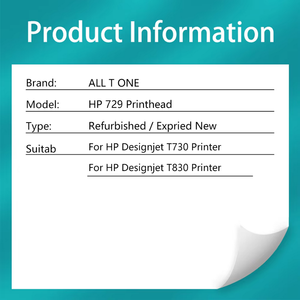 Tête d'impression compatible <span class=keywords><strong>F9J81A</strong></span> reconditionnée pour HP Designjet T730 T830, tête d'impression 729 - Product Image 2