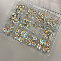 Alien Exclusive 3D Diamond Nail Art Salon Accessory 12 Small Grid Luxury Light Explosive Flash Durable Alloy Nail Strass