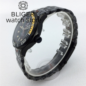 Orologio Automatico da Uomo BLIGER 31mm NH35, Quadrante Nero, Lancette C3 Luminose, Vetro Zaffiro, Corona, Bracciale in Acciaio Inossidabile, Subacqueo - Product Image 5
