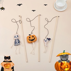 Bacchetta Giocattolo Interattiva in Peluche per Gatti con Campanello per Halloween - Product Image 2