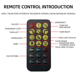 Màn hình LED kính chắn gió ô tô 2 trong 1 Mắt quỷ 64*20 96*20 Điều khiển bằng ứng dụng + điều khiển từ xa Màn hình trang trí Đèn báo tự chế Mắt hoạt hình - Product Image 4