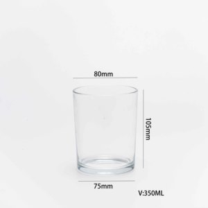 Hot Sale 10oz Clear <strong>Glass</strong> Candle <strong>Jar</strong> Vessel with Rose Gold Metal <strong>Lid</strong> for Candle Making - Product Image 2