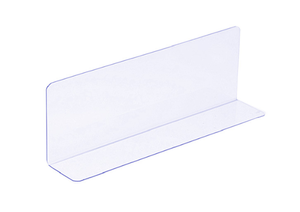 Séparations transparentes en forme de L d'affichage de poussoir de PVC pour le rayonnage d'entrepôt et l'installation facile de tri de supermarché - Product Image 4