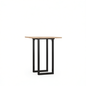 Steel O-Frame Dining <b>Table</b> <b>Legs</b> 15.7x15.7x28.7 Inches Black Heavy Duty Industrial Design - Product Image 1