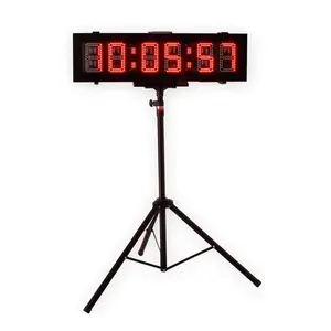 Jhering Double Sided Waterproof 8 Inch Digit large Outdoor Remote Marathon Race Timing LED Clock with Tripod