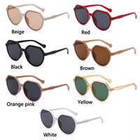 Kacamata Hitam Retro Unisex Bingkai Oval Fashion untuk Pria Wanita Mengemudi Pelindung Mata Vintage UV400